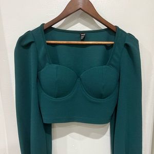 SHEIN Green Crop Top